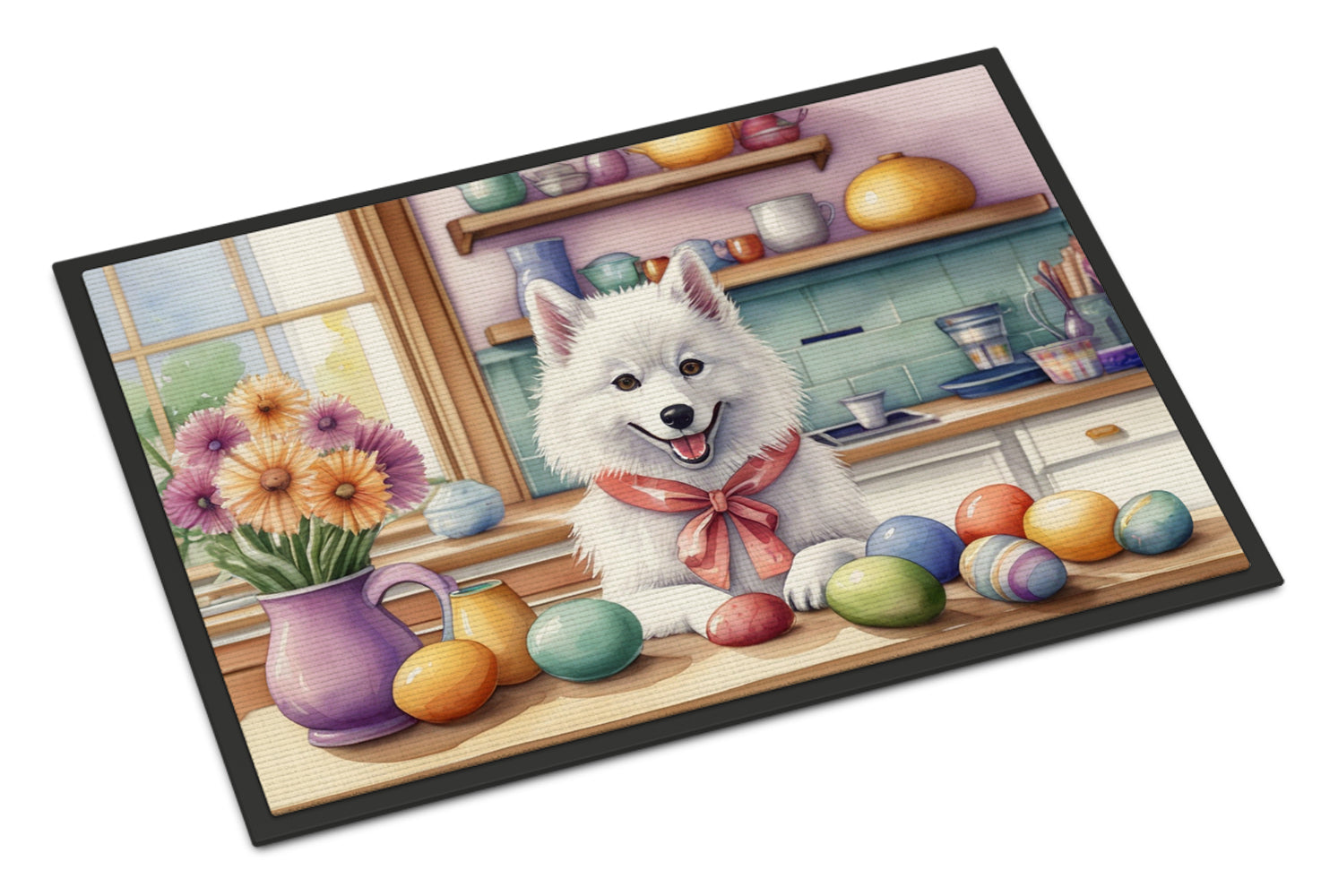 Buy this Decorating Easter American Eskimo Doormat