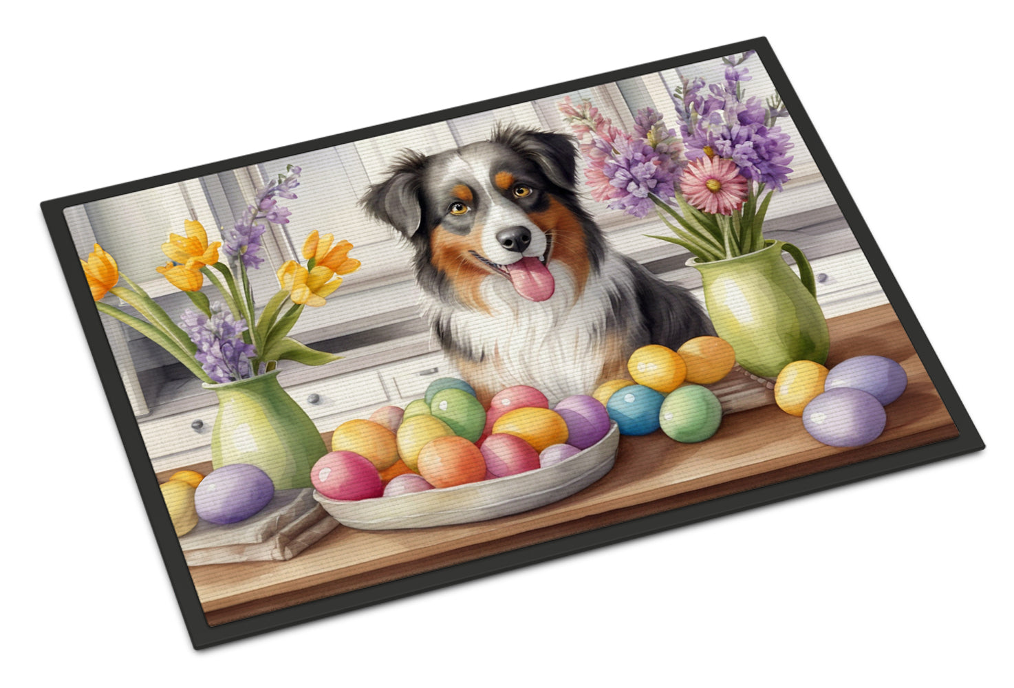 Buy this Decorating Easter Australian Shepherd Doormat