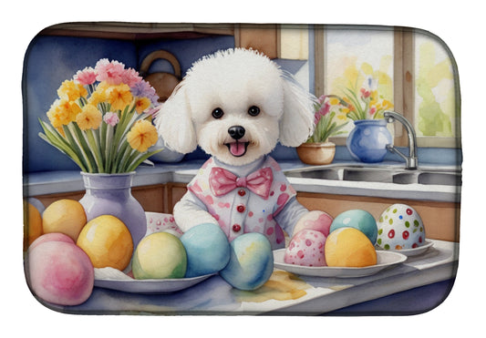 Buy this Decorating Easter Bichon Frise Dish Drying Mat