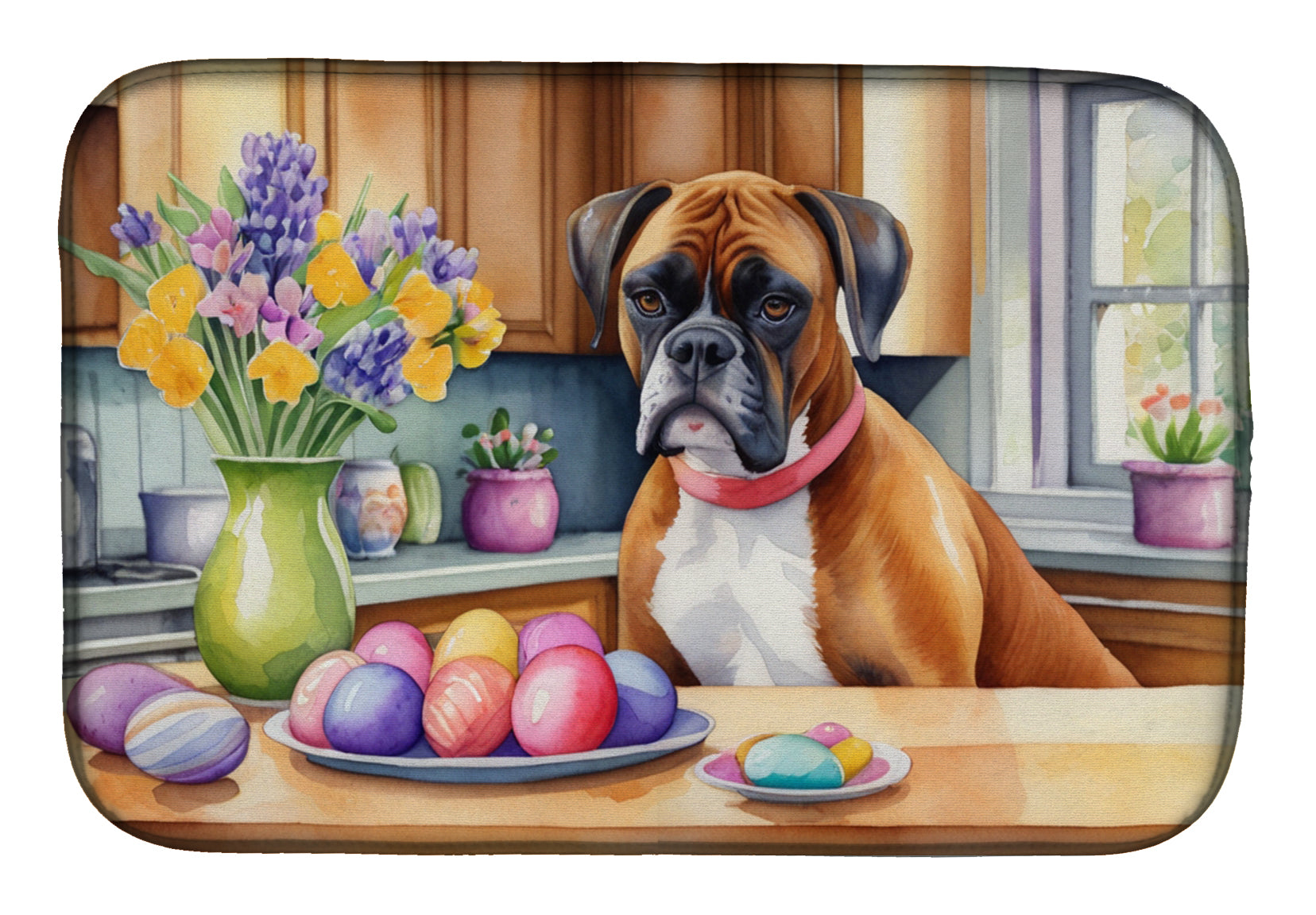 Buy this Decorating Easter Boxer Dish Drying Mat