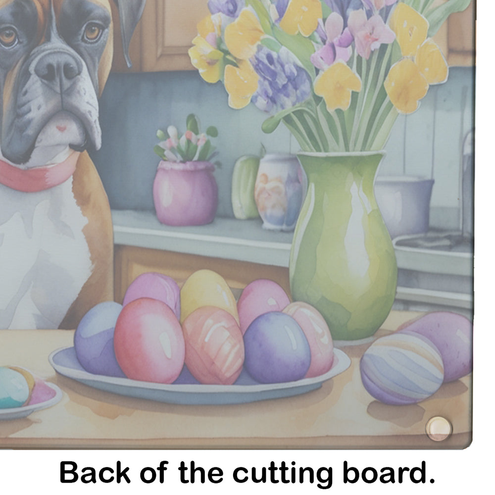 Decorating Easter Boxer Glass Cutting Board