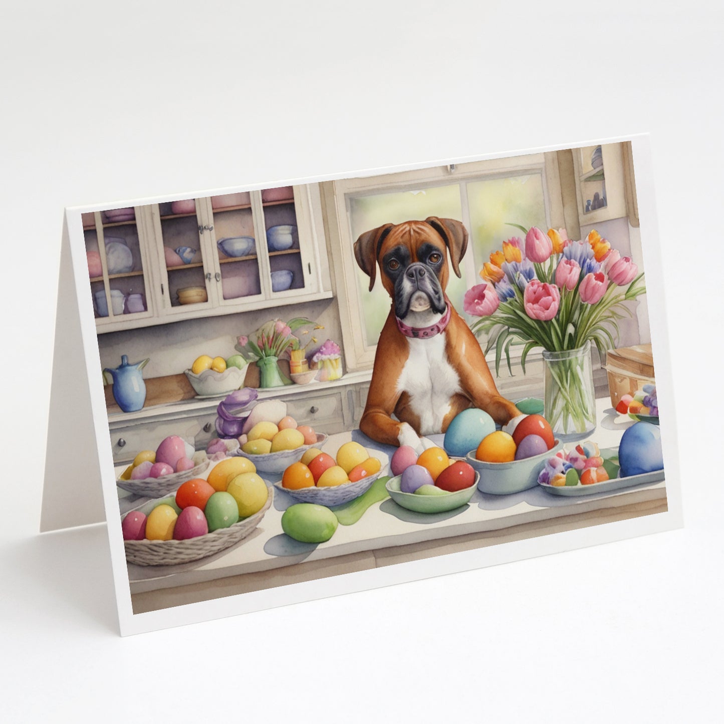 Buy this Decorating Easter Boxer Greeting Cards Pack of 8