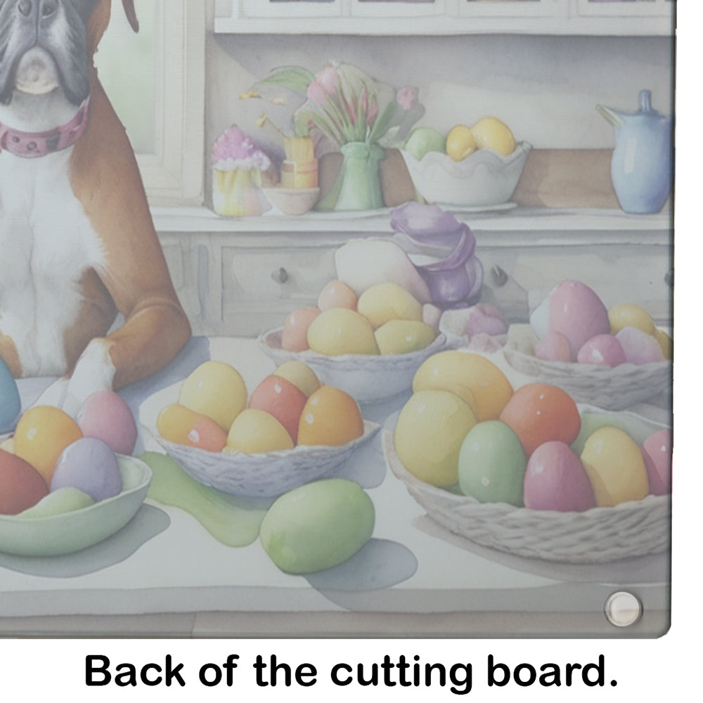 Decorating Easter Boxer Glass Cutting Board