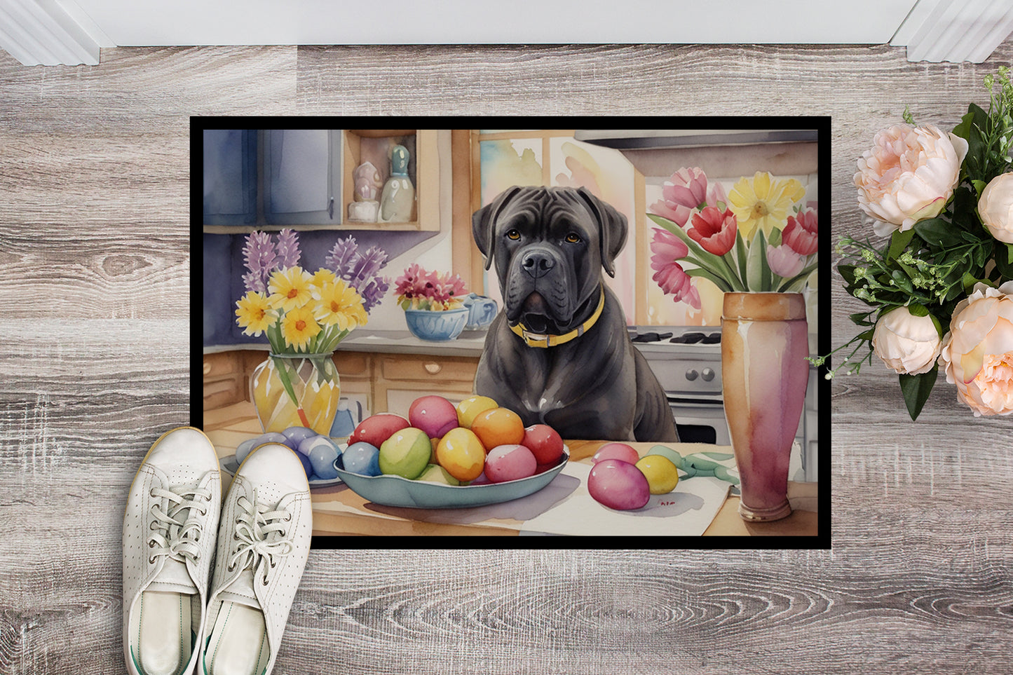 Decorating Easter Cane Corso Doormat