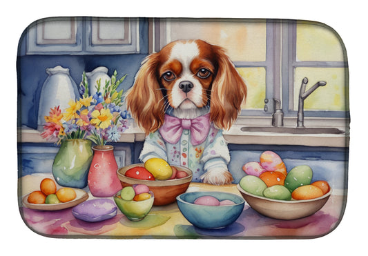 Buy this Decorating Easter Cavalier Spaniel Dish Drying Mat