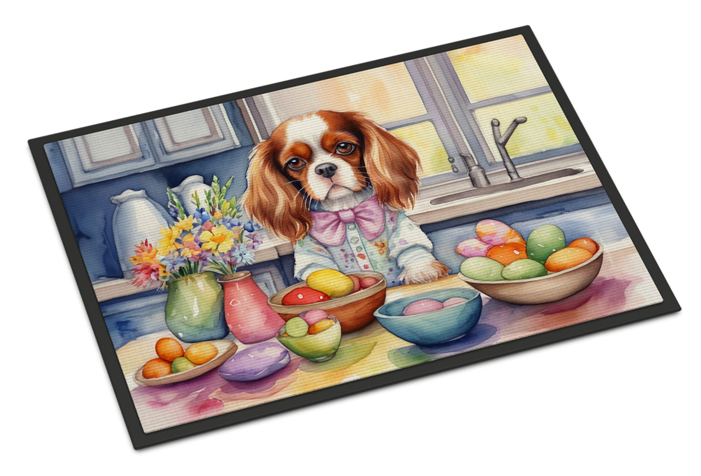 Buy this Decorating Easter Cavalier Spaniel Doormat