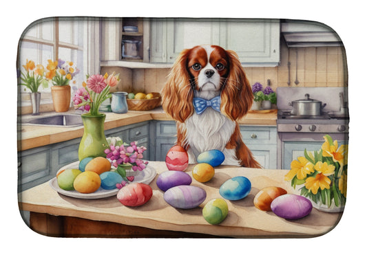 Buy this Decorating Easter Cavalier Spaniel Dish Drying Mat