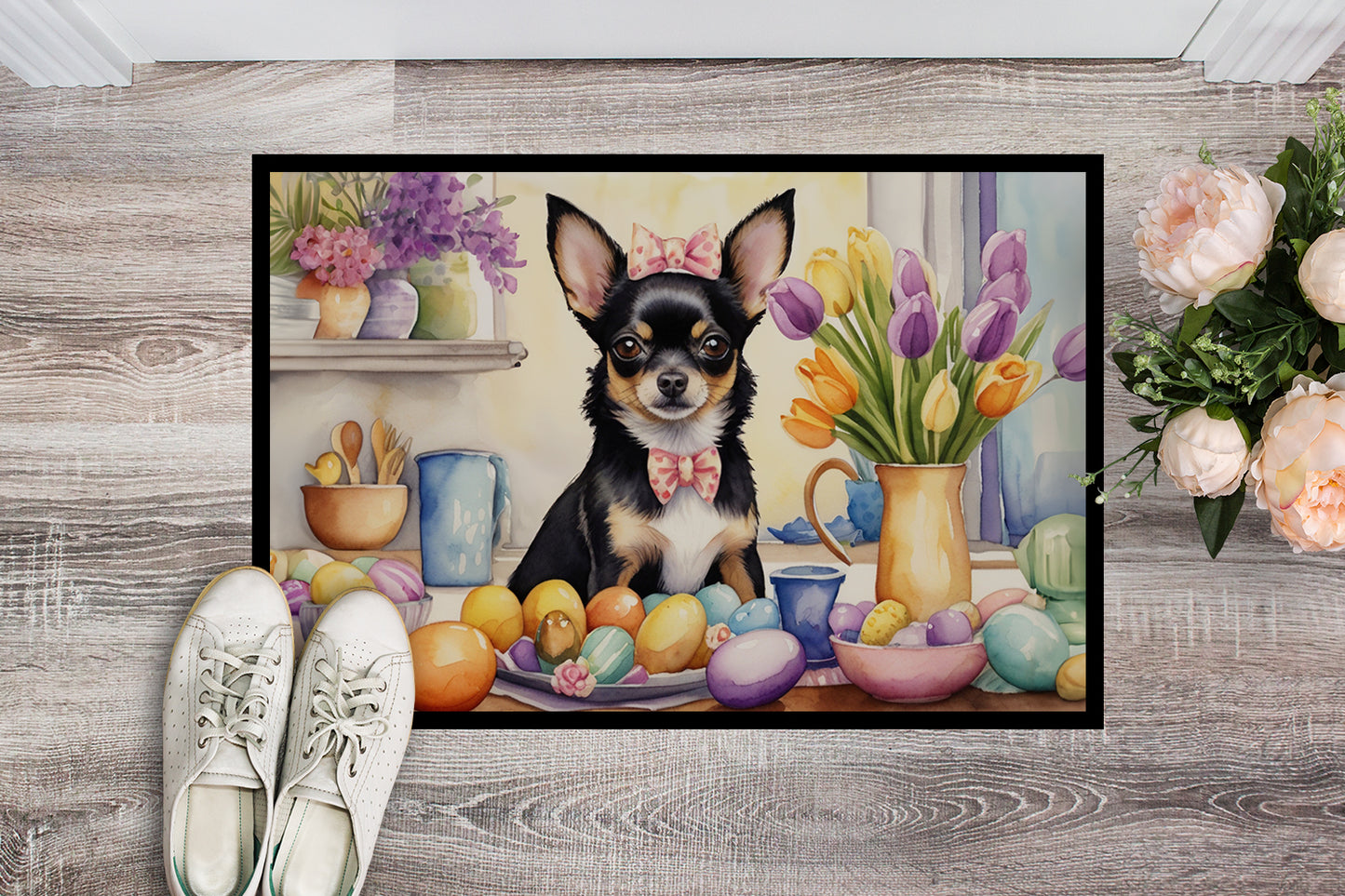 Decorating Easter Chihuahua Doormat