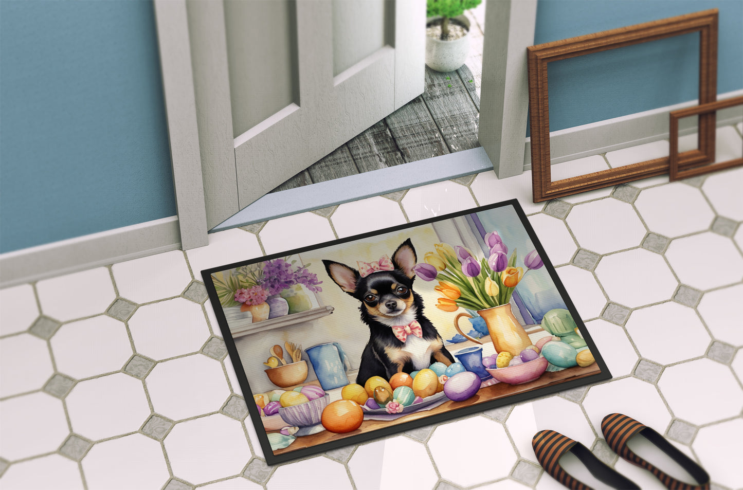 Decorating Easter Chihuahua Doormat