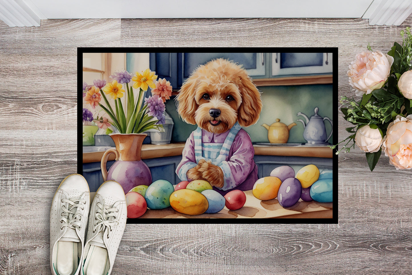 Decorating Easter Cockapoo Doormat