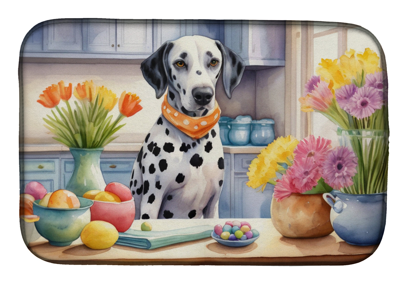 Buy this Decorating Easter Dalmatian Dish Drying Mat