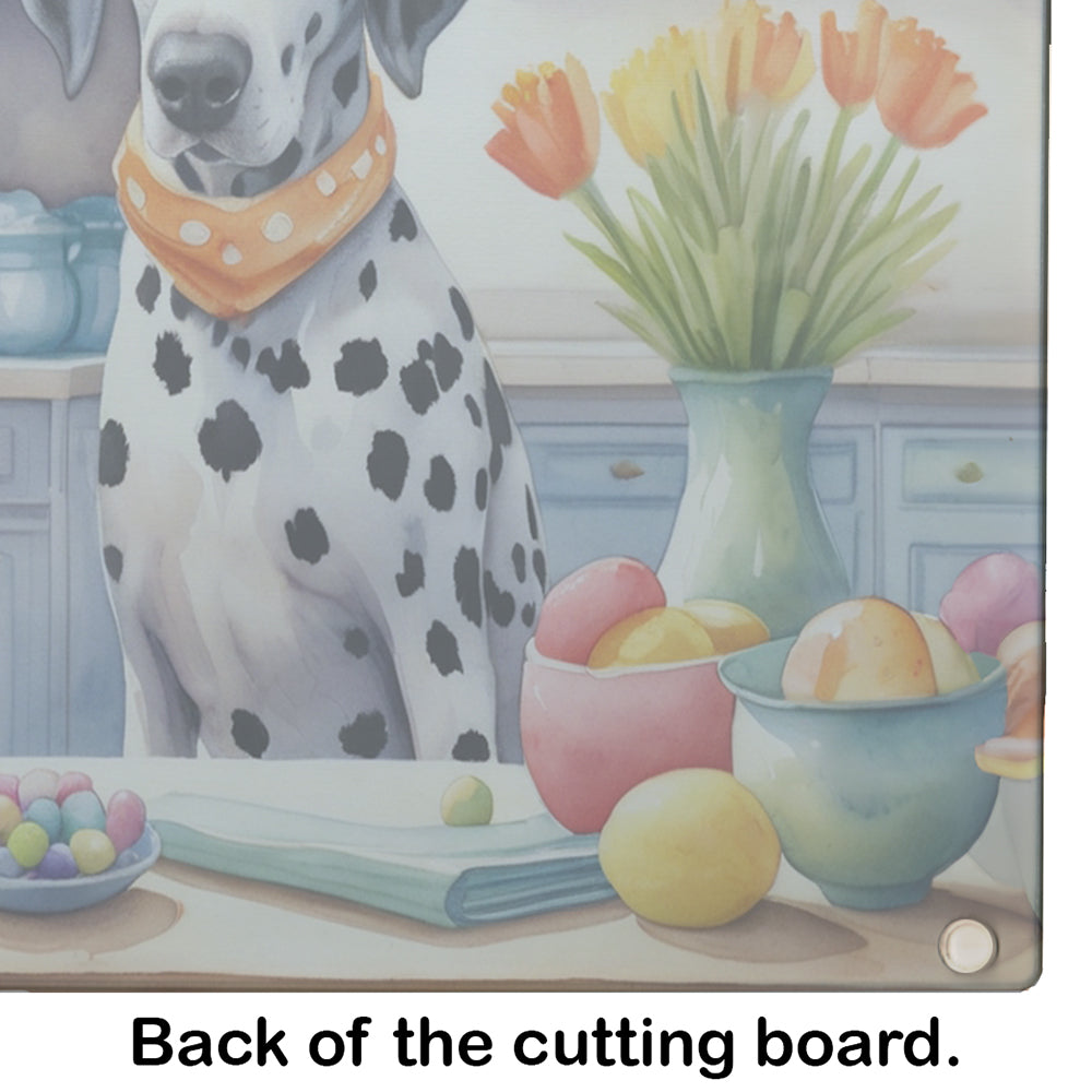 Decorating Easter Dalmatian Glass Cutting Board