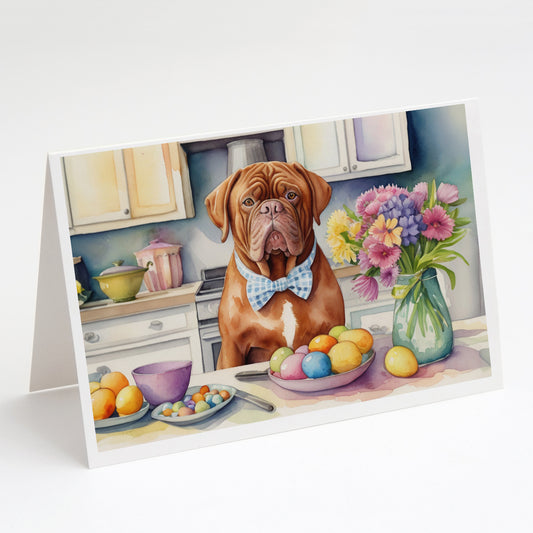 Buy this Decorating Easter Dogue de Bordeaux Greeting Cards Pack of 8