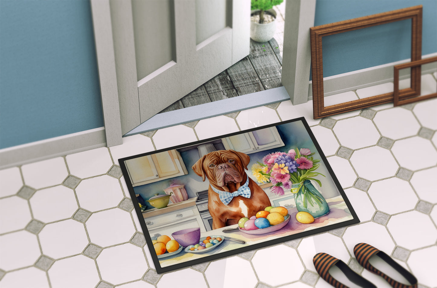 Decorating Easter Dogue de Bordeaux Doormat