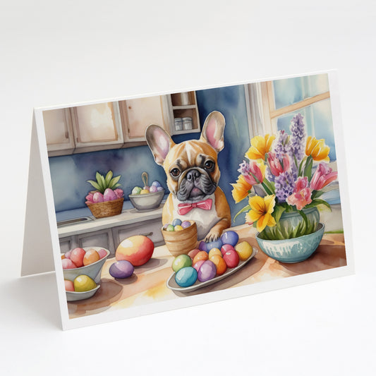 Buy this Decorating Easter French Bulldog Greeting Cards Pack of 8