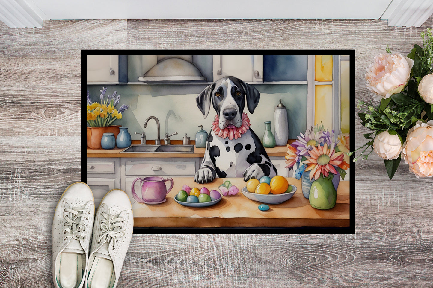 Decorating Easter Great Dane Doormat