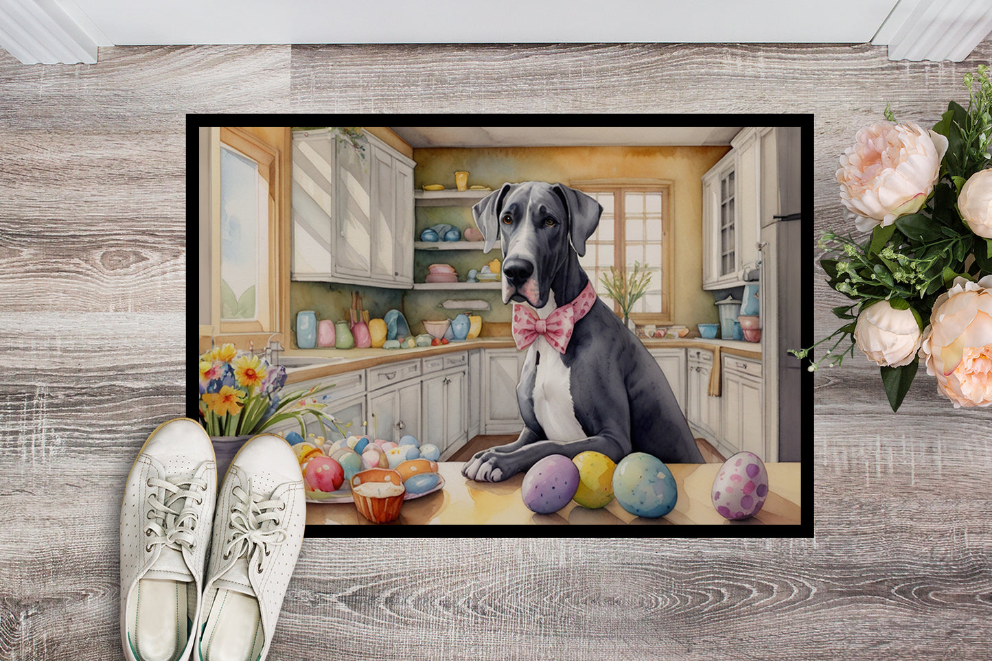 Decorating Easter Great Dane Doormat