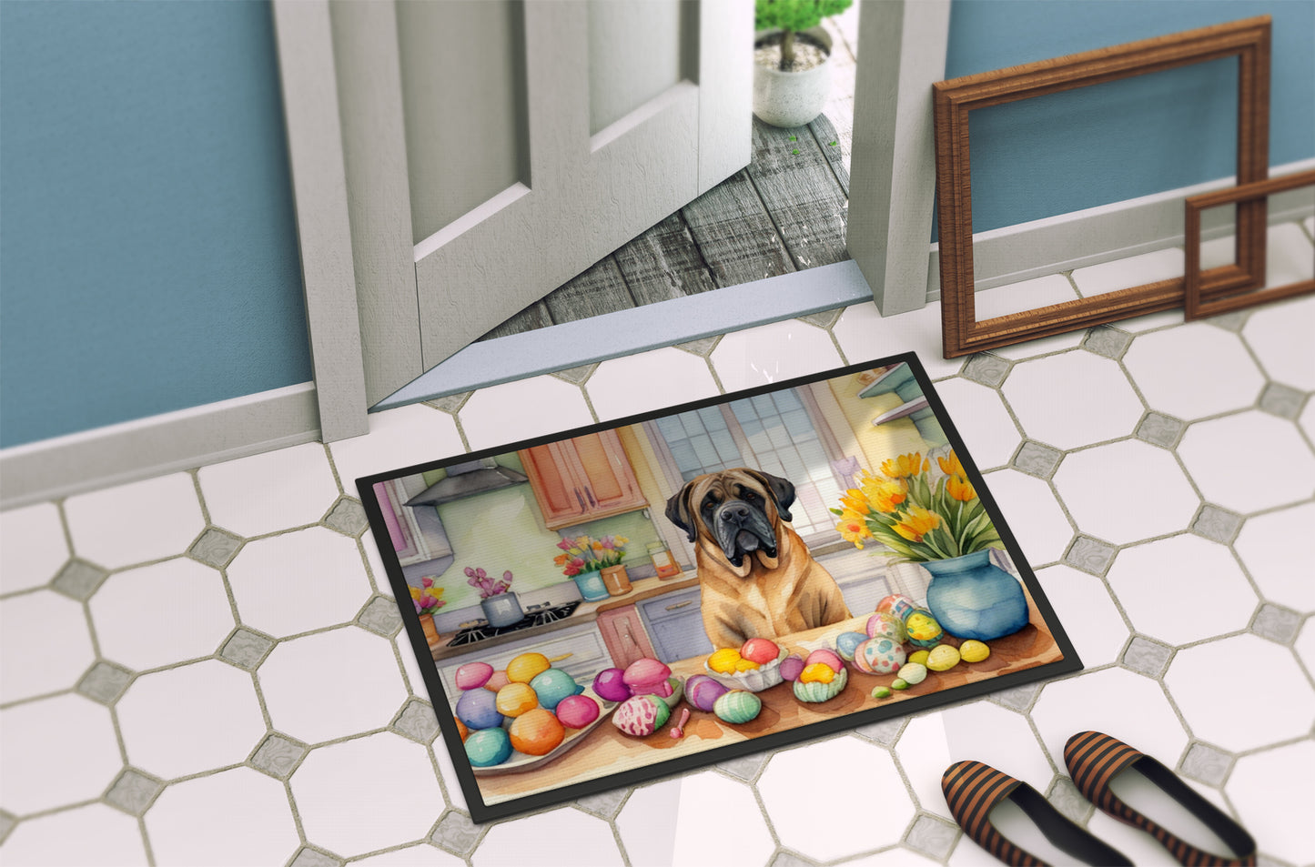 Decorating Easter Mastiff Doormat