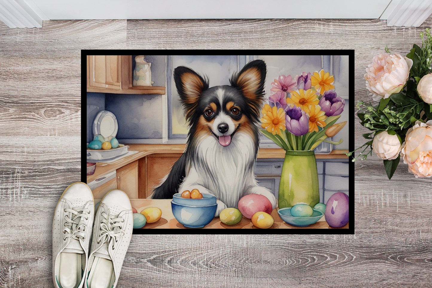 Decorating Easter Papillon Doormat