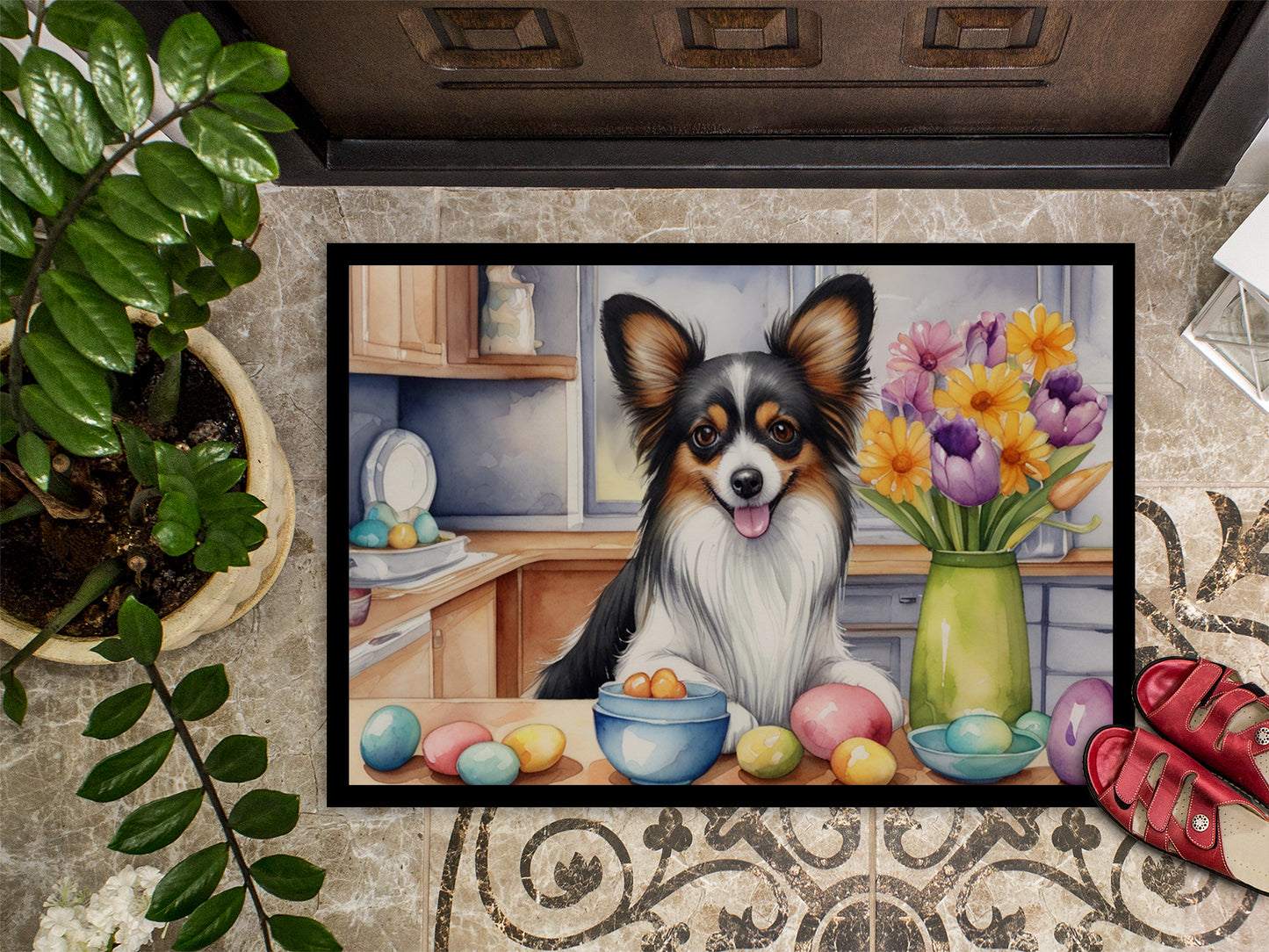 Decorating Easter Papillon Doormat