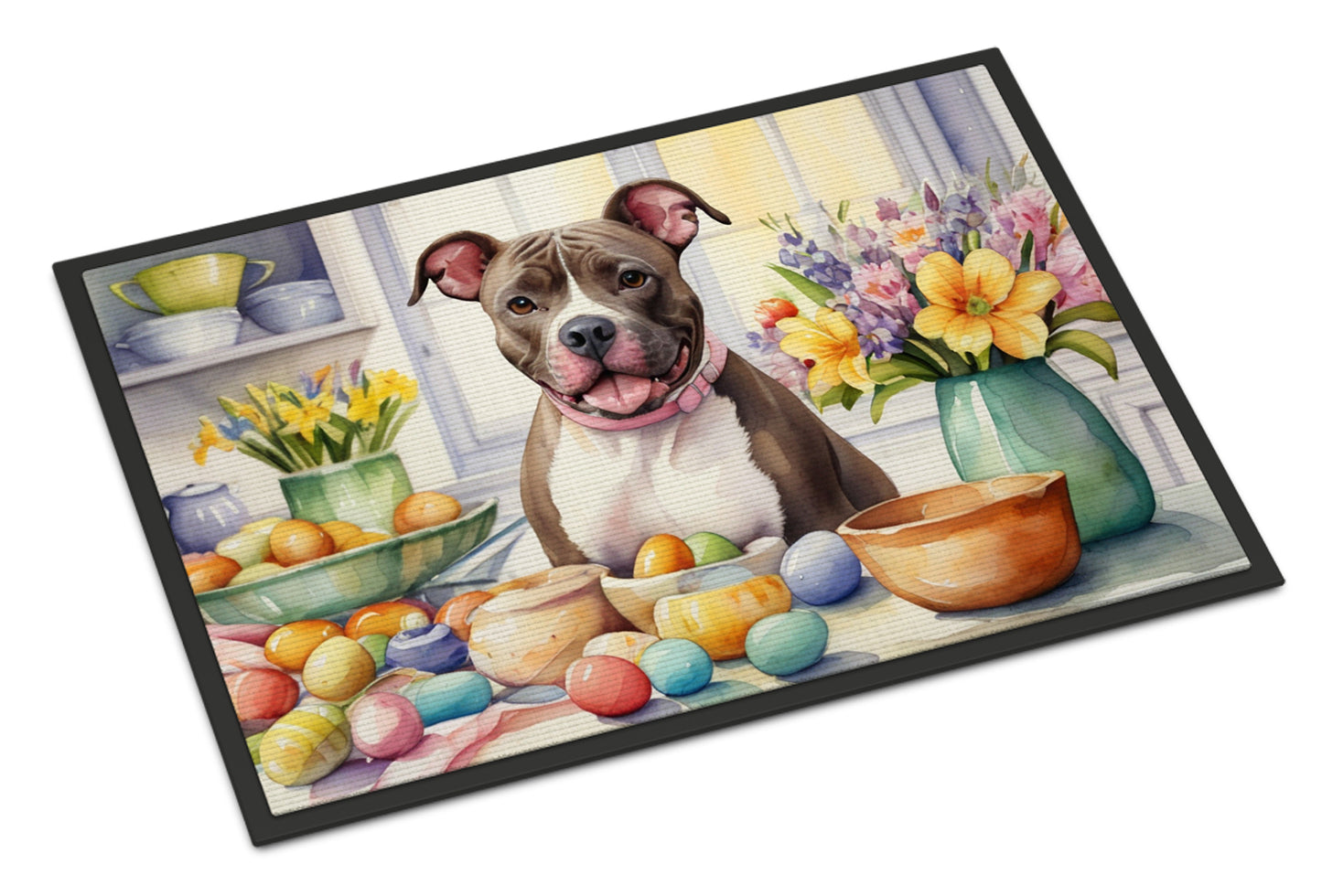 Buy this Decorating Easter Pit Bull Terrier Doormat