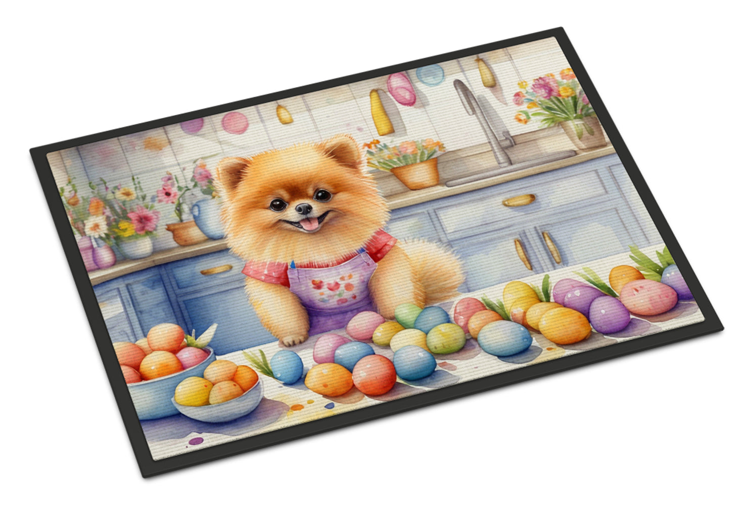 Buy this Decorating Easter Pomeranian Doormat