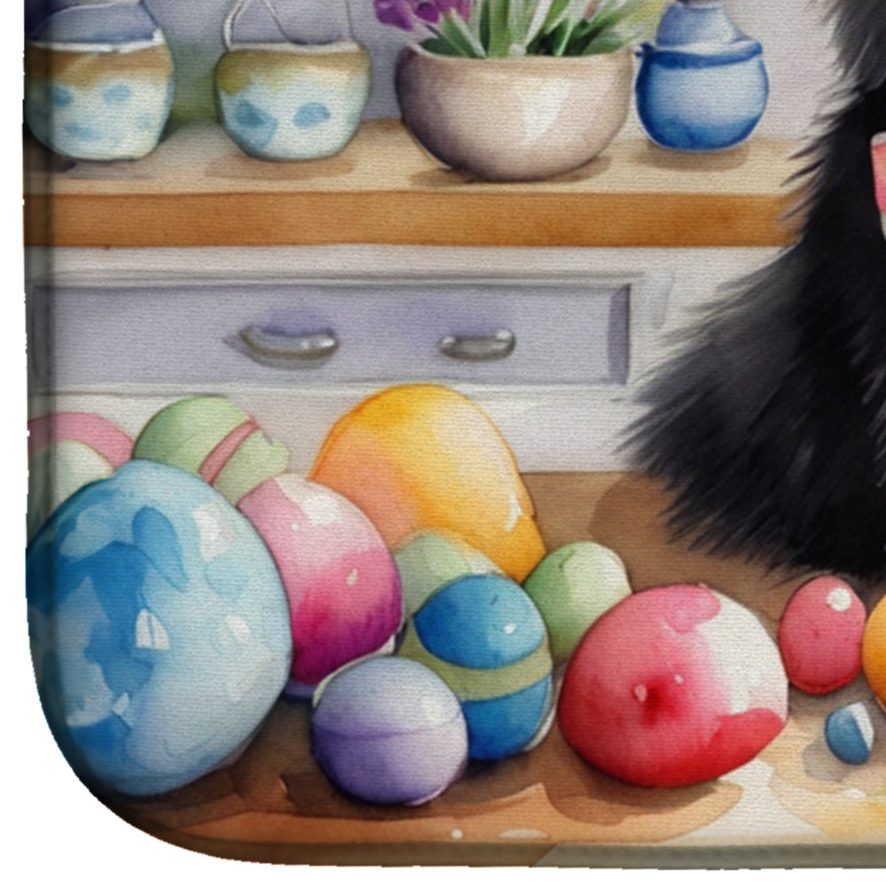 Decorating Easter Pomeranian Dish Drying Mat