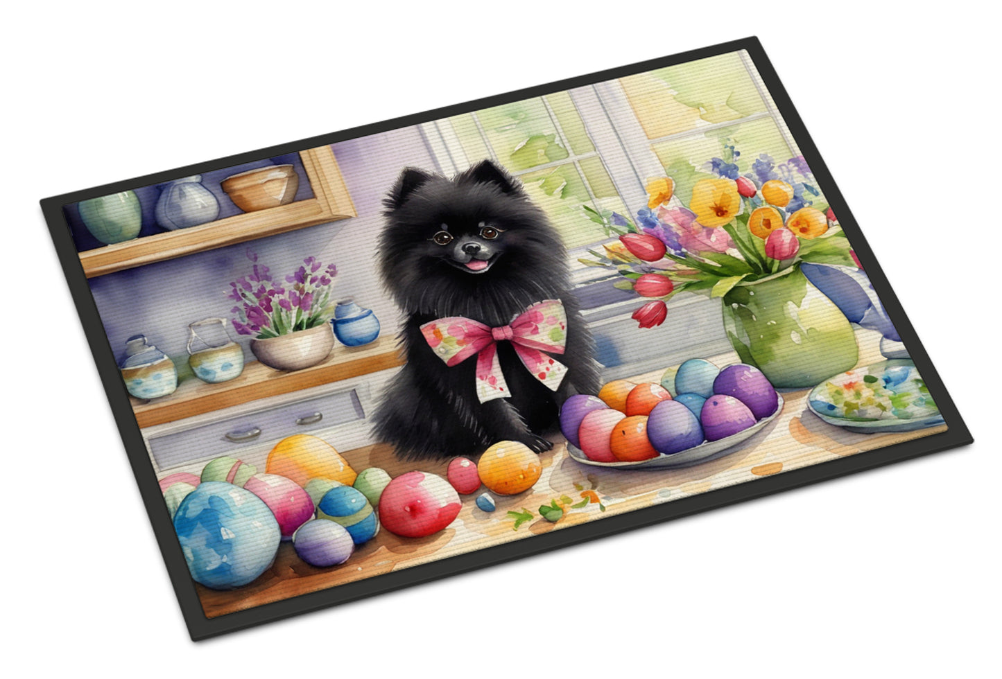 Buy this Decorating Easter Pomeranian Doormat