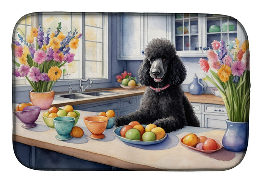 Buy this Decorating Easter Black Poodle Dish Drying Mat