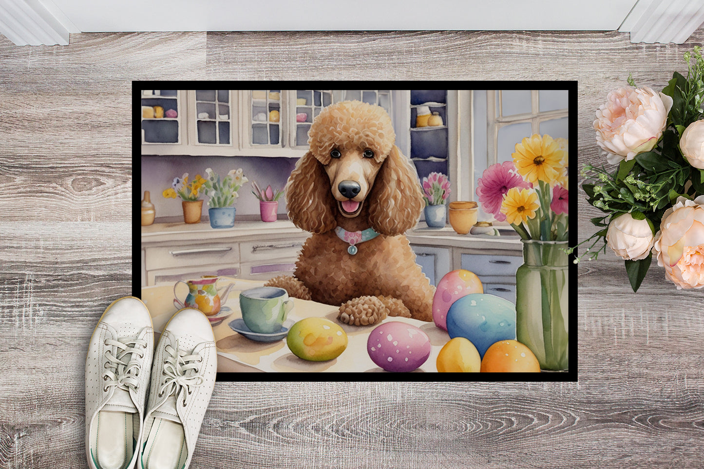 Decorating Easter Poodle Doormat