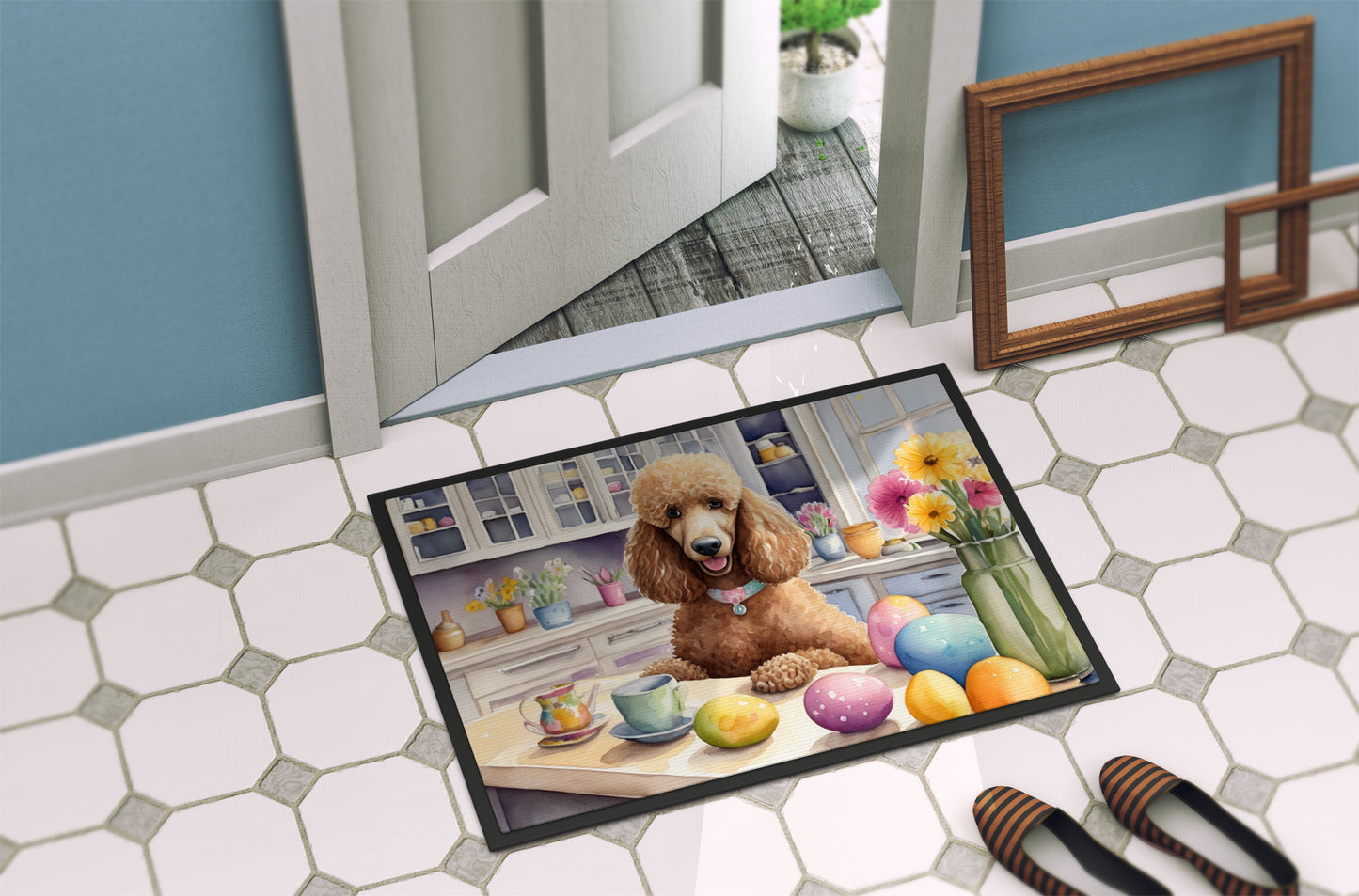 Decorating Easter Poodle Doormat