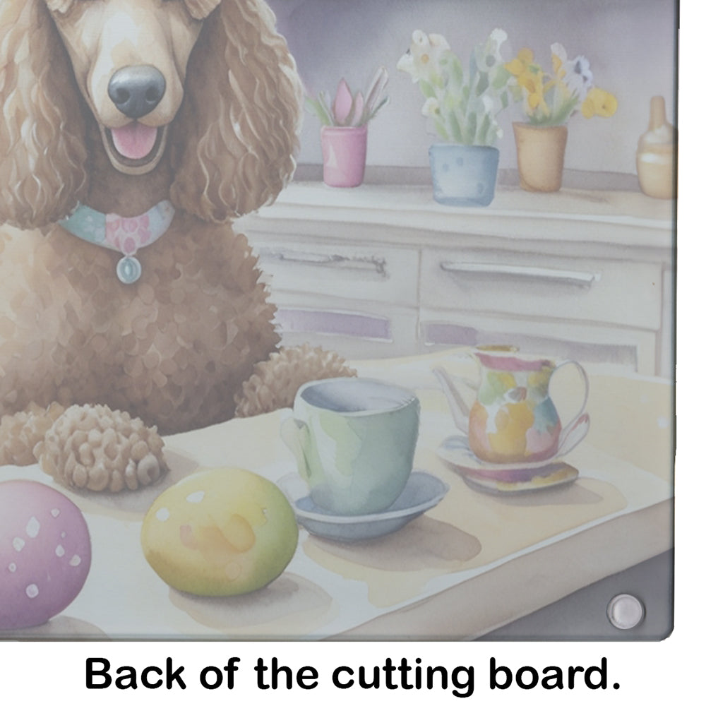 Decorating Easter Poodle Glass Cutting Board