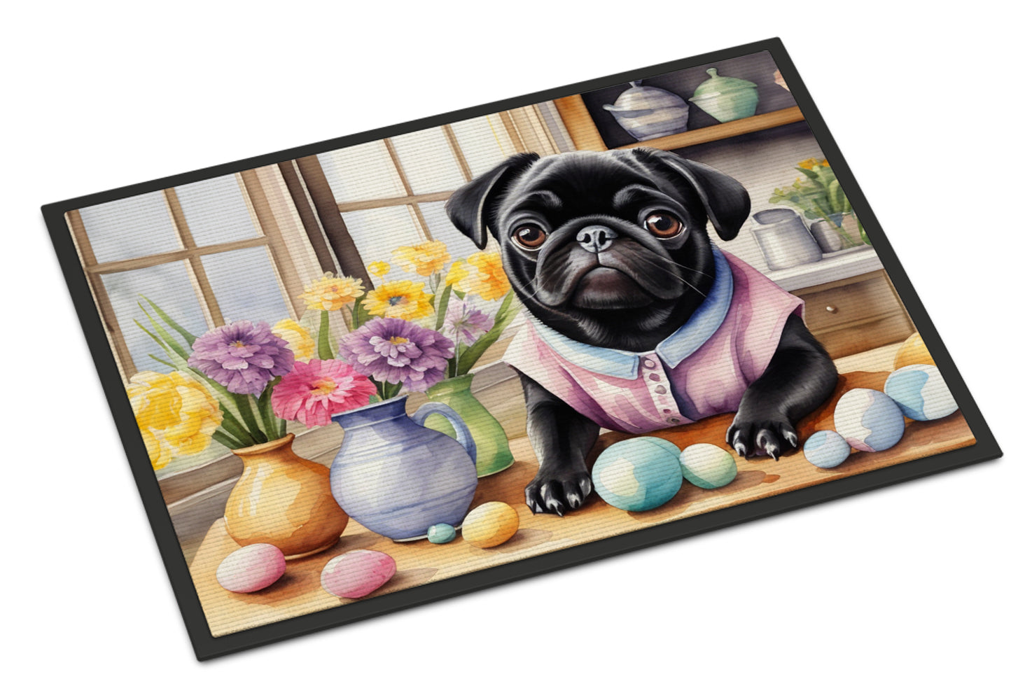 Buy this Decorating Easter Pug Doormat