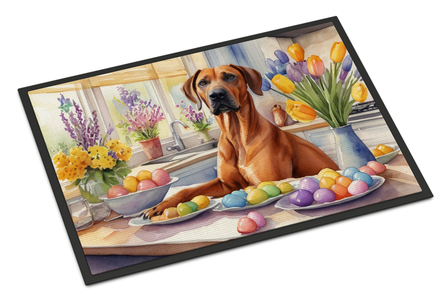 Buy this Decorating Easter Rhodesian Ridgeback Doormat