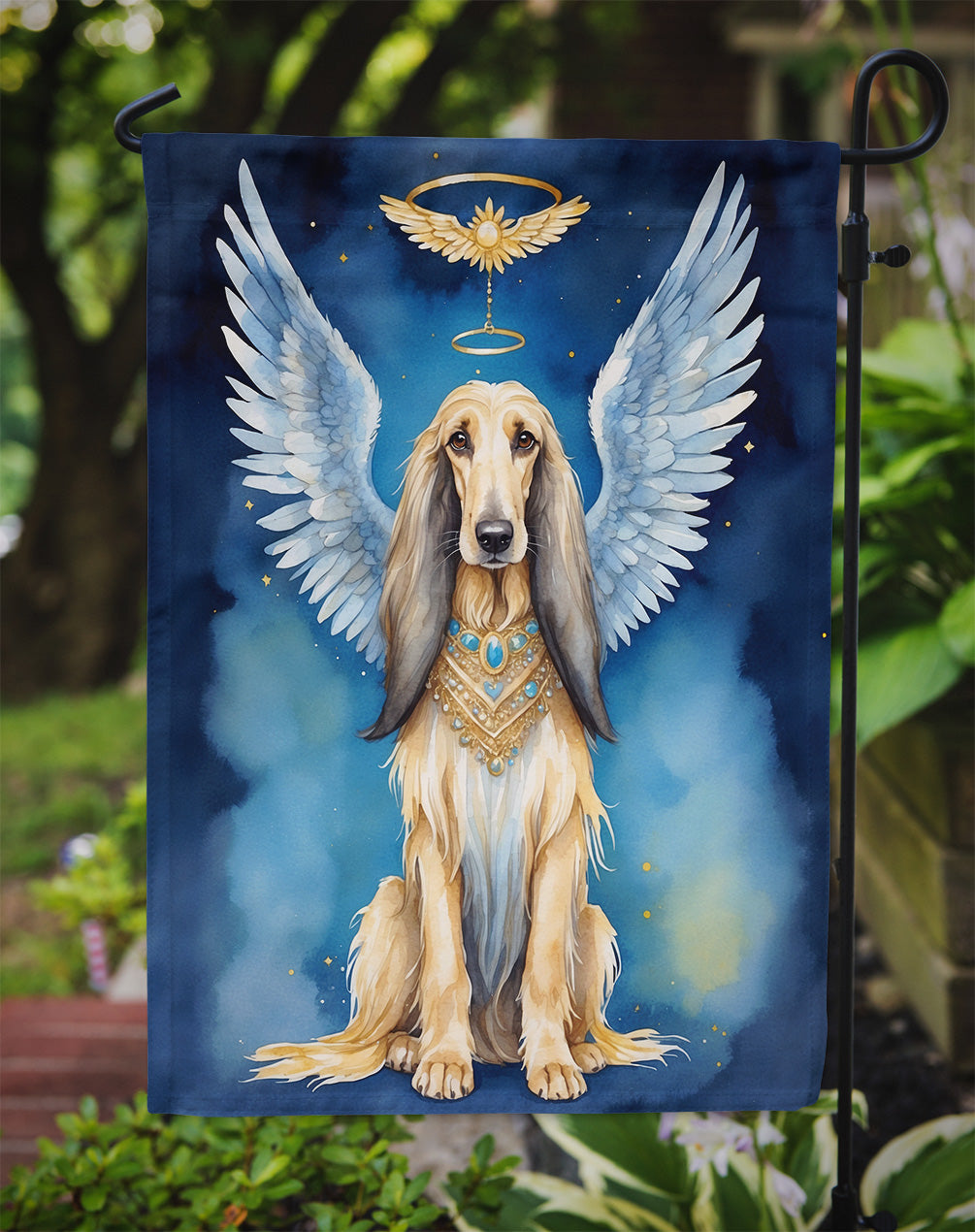 Afghan Hound My Angel Garden Flag