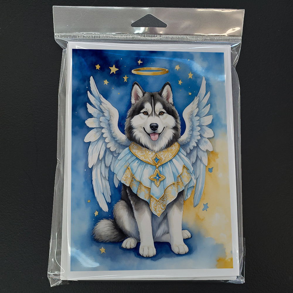 Alaskan Malamute My Angel Greeting Cards Pack of 8