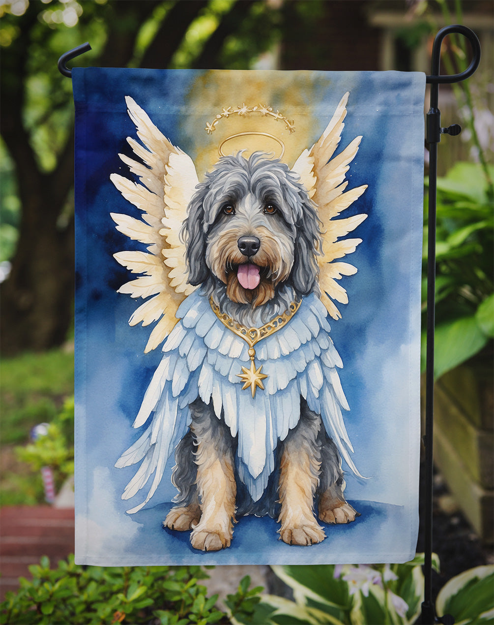 Bergamasco Sheepdog My Angel Garden Flag