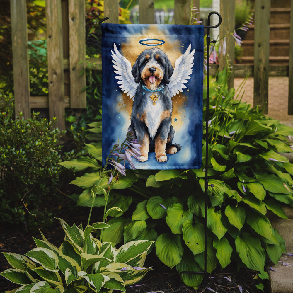 Bernedoodle My Angel Garden Flag