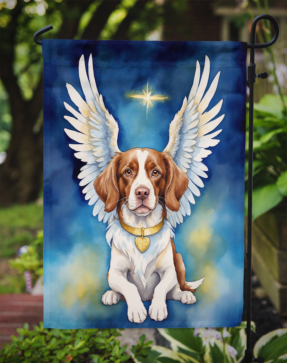 Brittany Spaniel My Angel Garden Flag