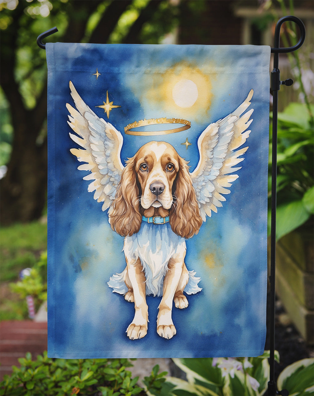 English Cocker Spaniel My Angel Garden Flag