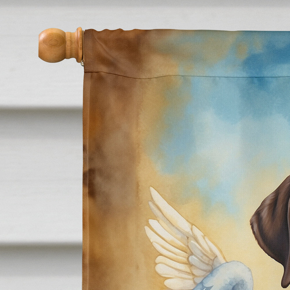 Chocolate Labrador Retriever My Angel House Flag