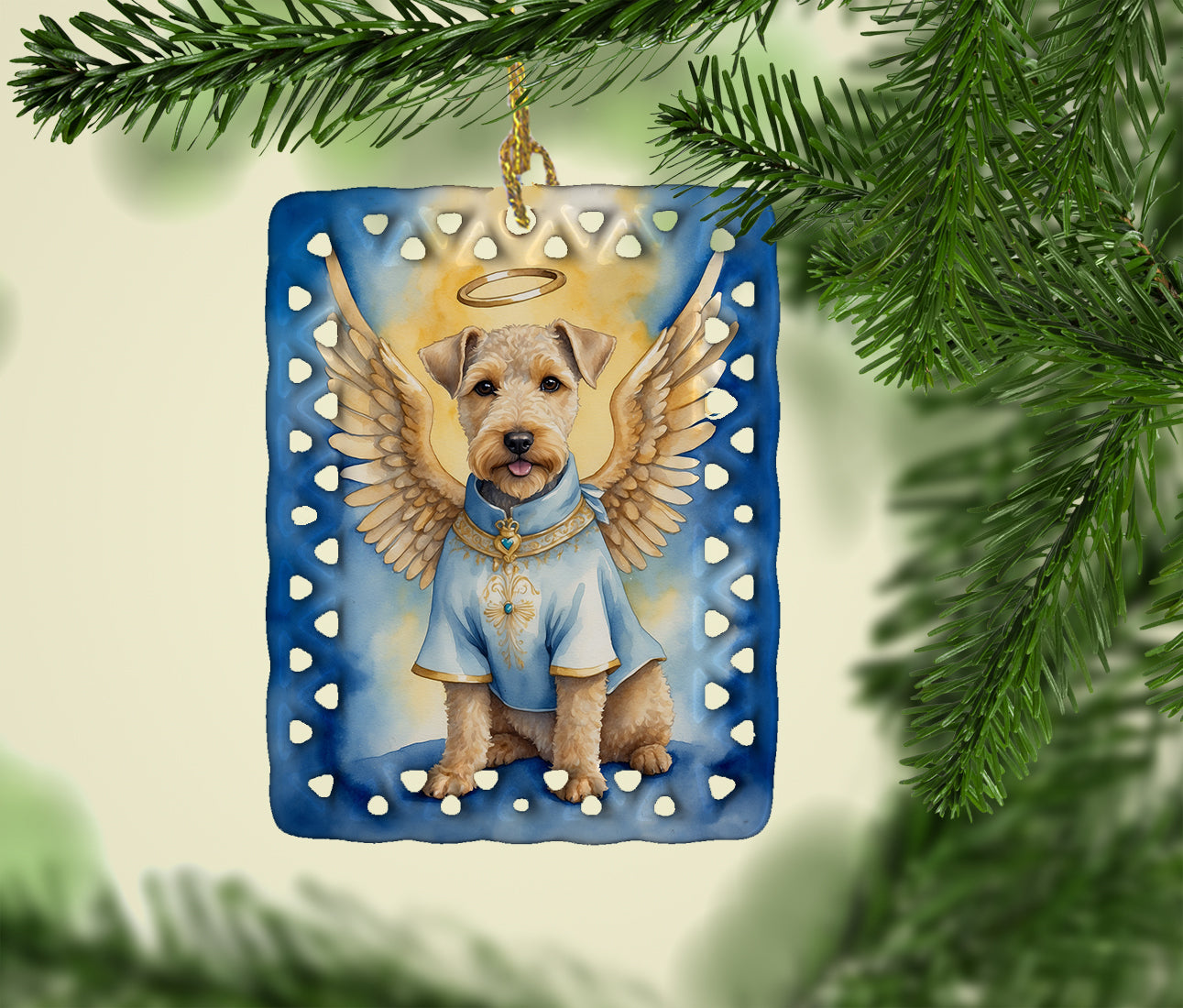 Lakeland Terrier My Angel Porcelain Ornament