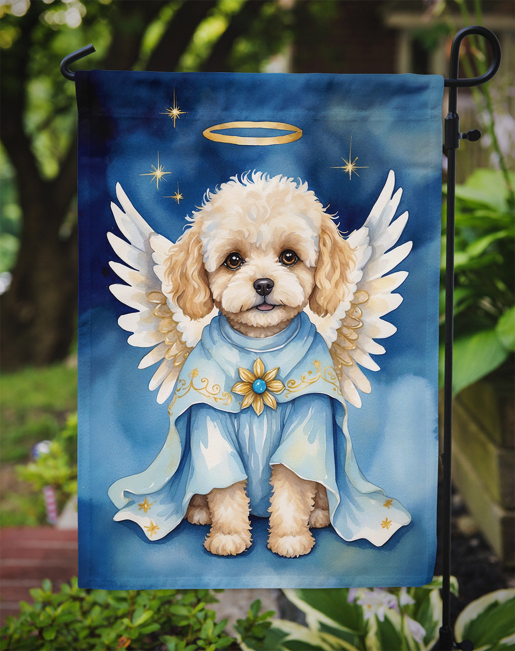 Maltipoo My Angel Garden Flag