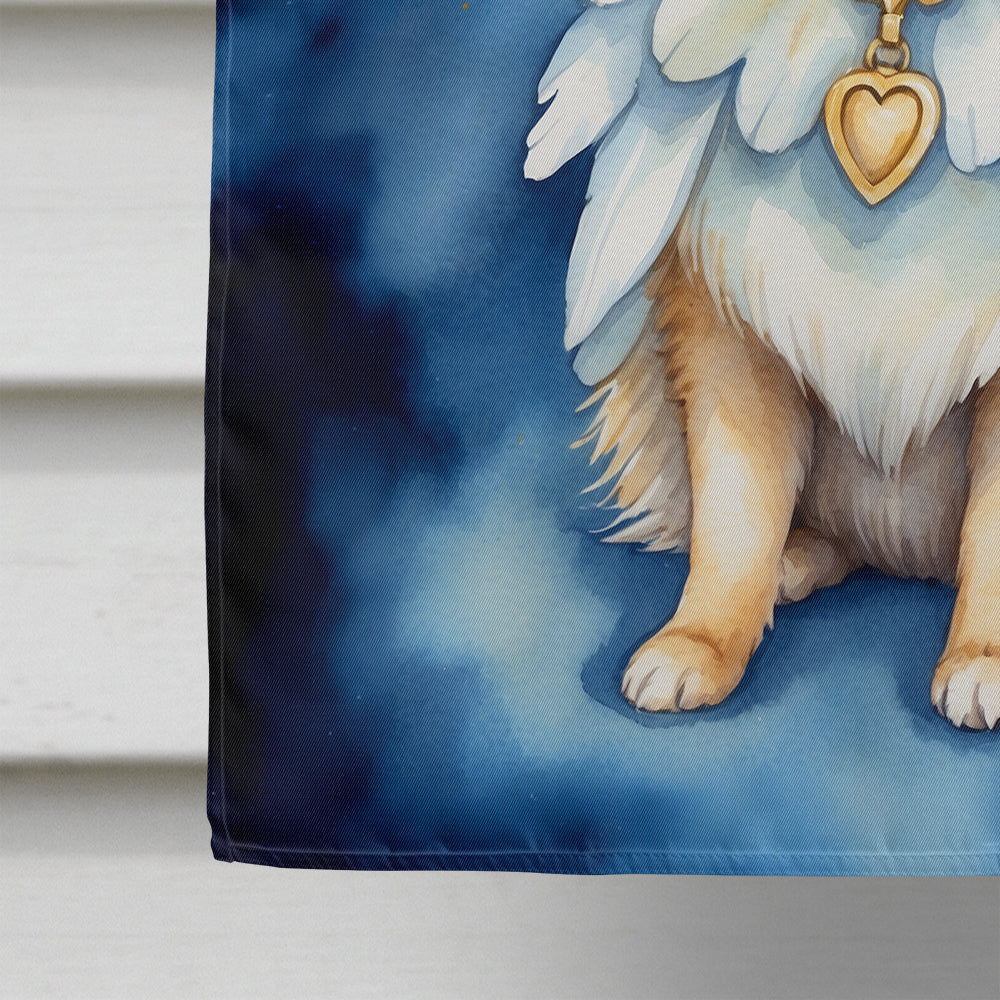 Pomeranian My Angel House Flag