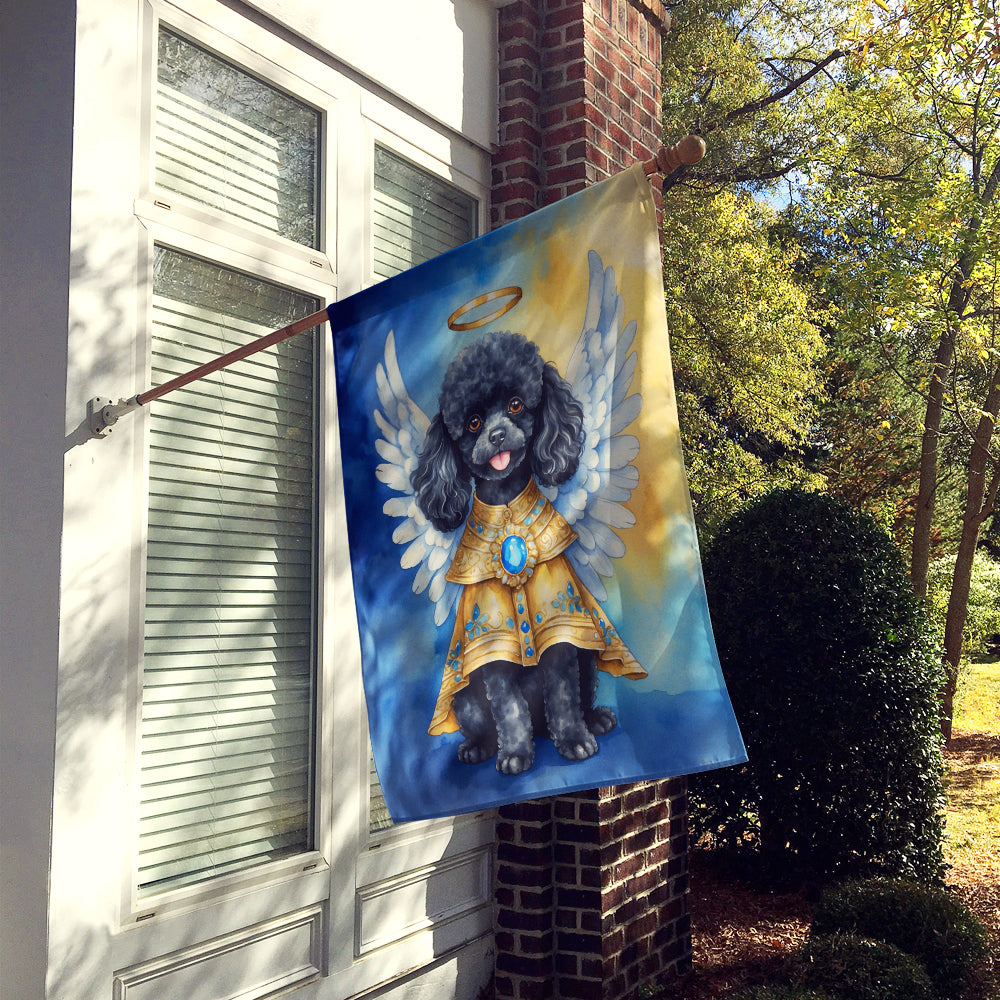 Black Poodle My Angel House Flag