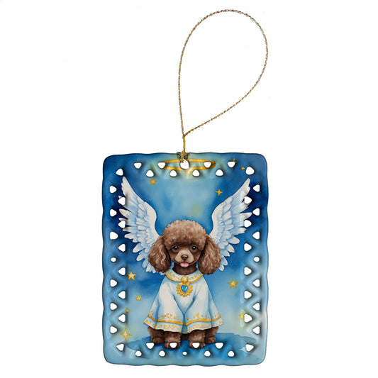 Buy this Chocolate Poodle My Angel Porcelain Ornament