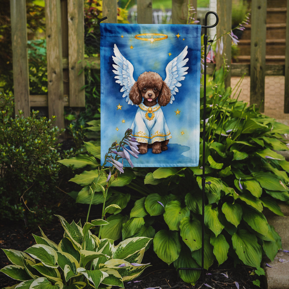 Chocolate Poodle My Angel Garden Flag