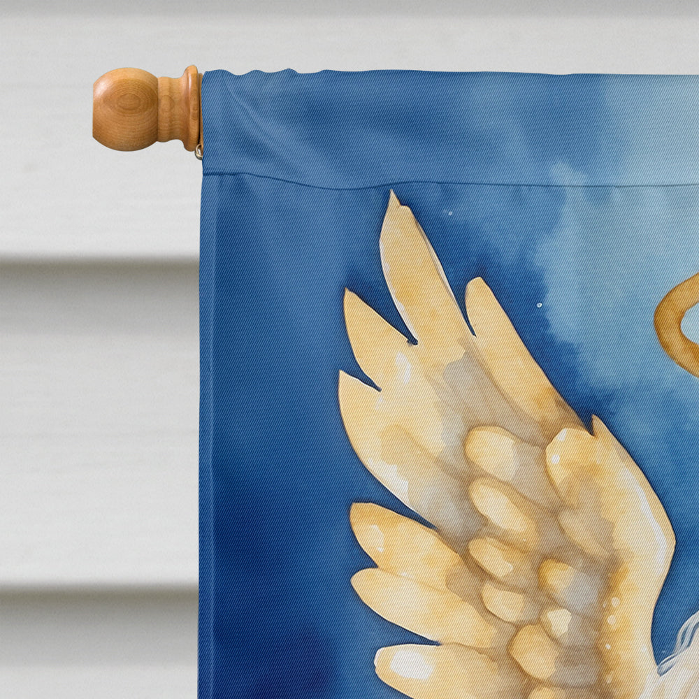 White Poodle My Angel House Flag