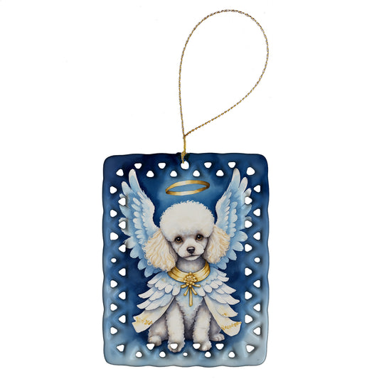 Buy this White Poodle My Angel Porcelain Ornament