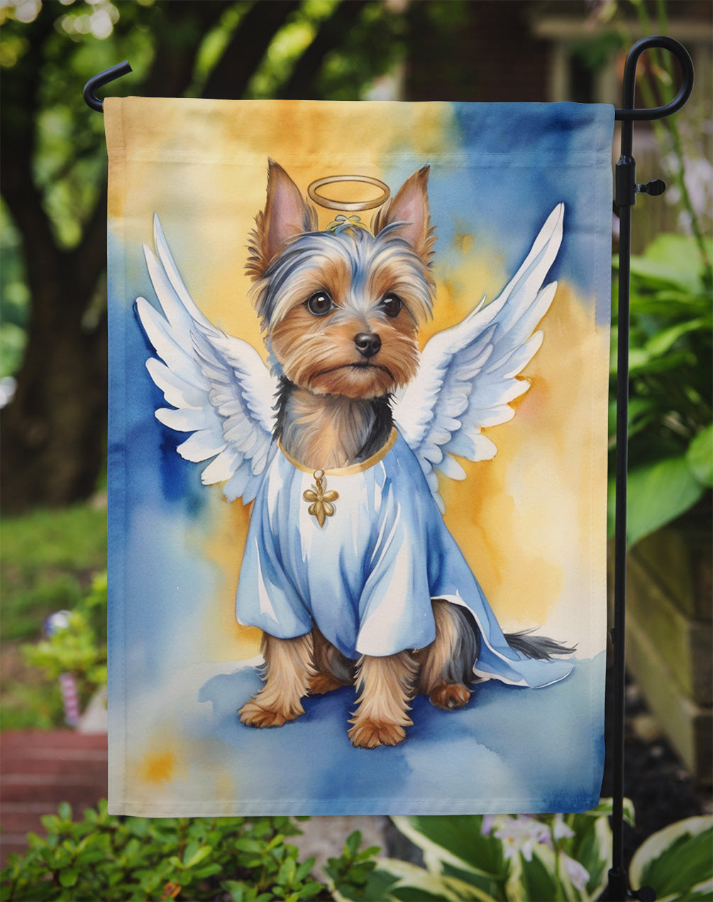 Silky Terrier My Angel Garden Flag